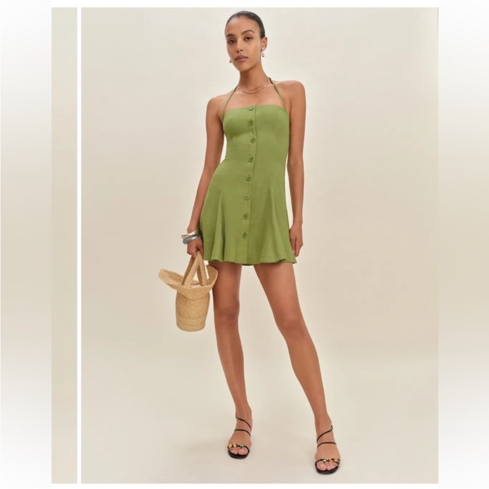 NWT Derin linen dress in avocado